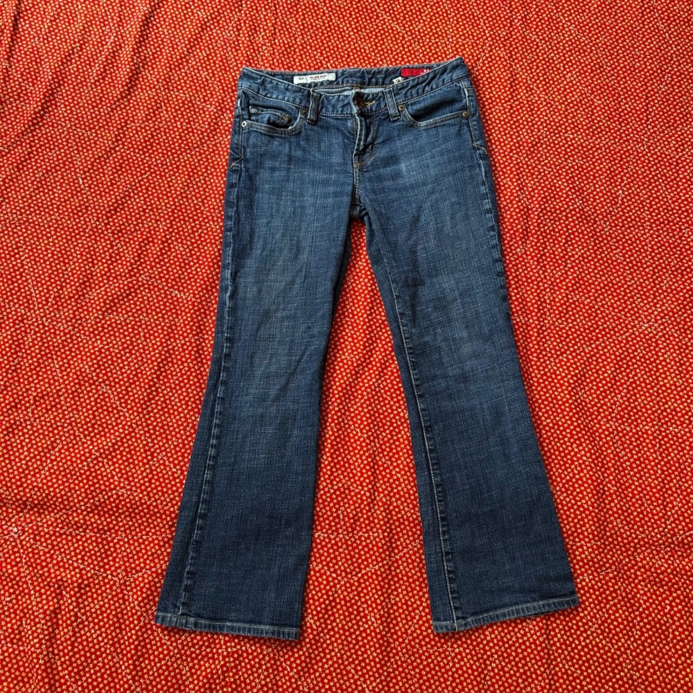 X2 2000s vintage Low Rise Boot Cut Blue Denim Jeans Size 4 Short